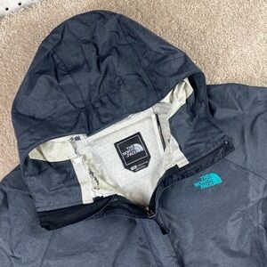 The North Face Women's Gray HyVent 2.5L Rain Jacket Coat L